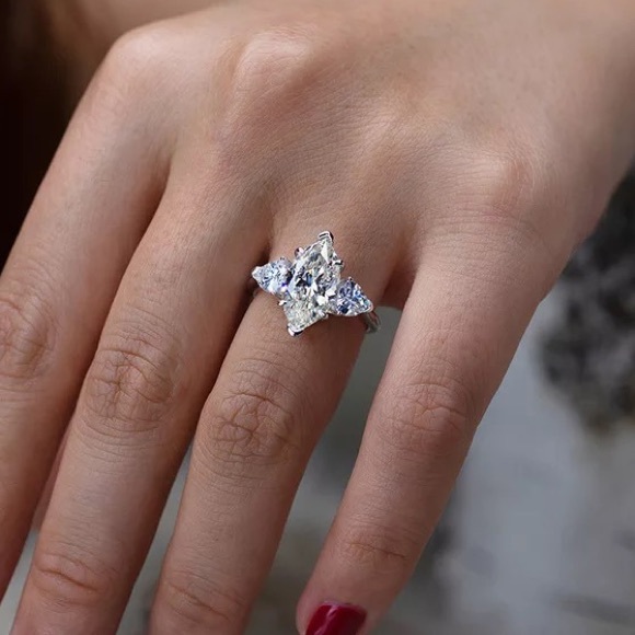 3ct Marquis Cut Ring - Picture 10 of 15